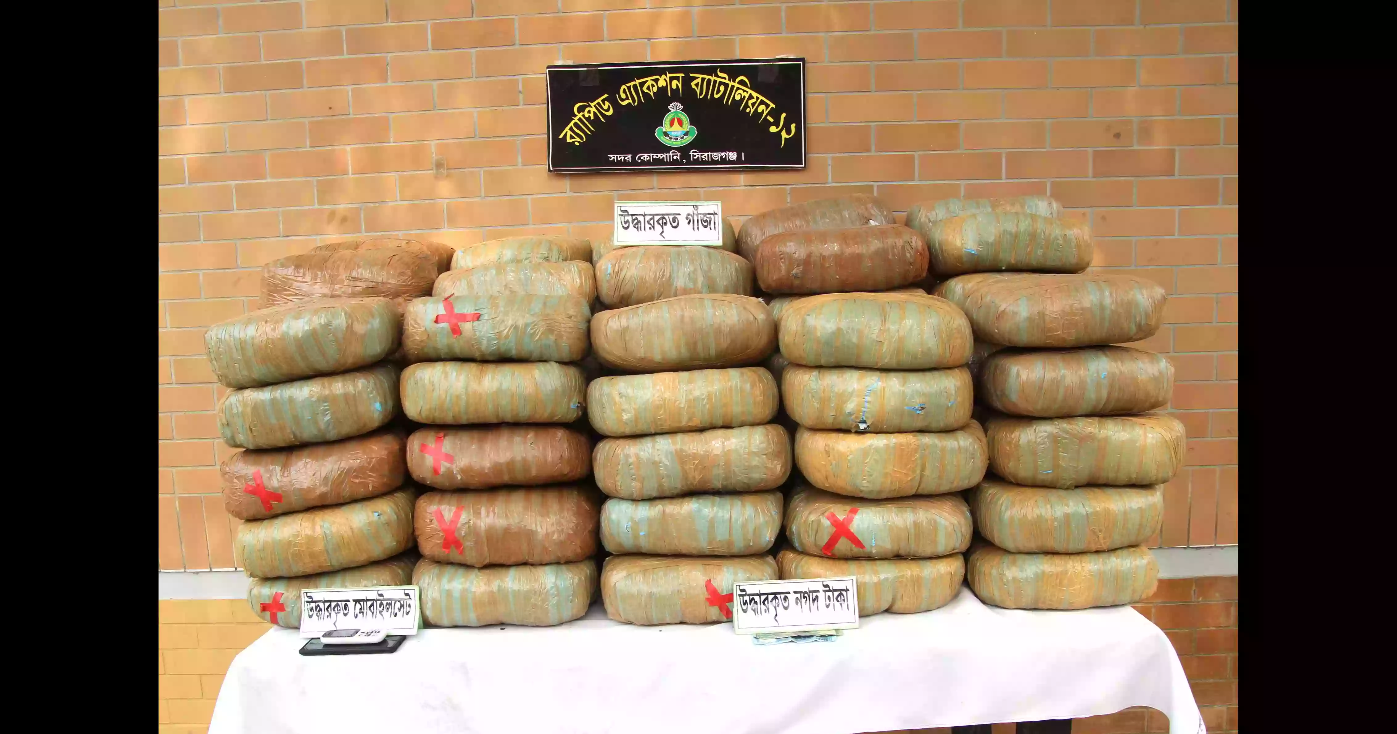 216kg cannabis seized in Sirajganj; 2 drug peddlers held