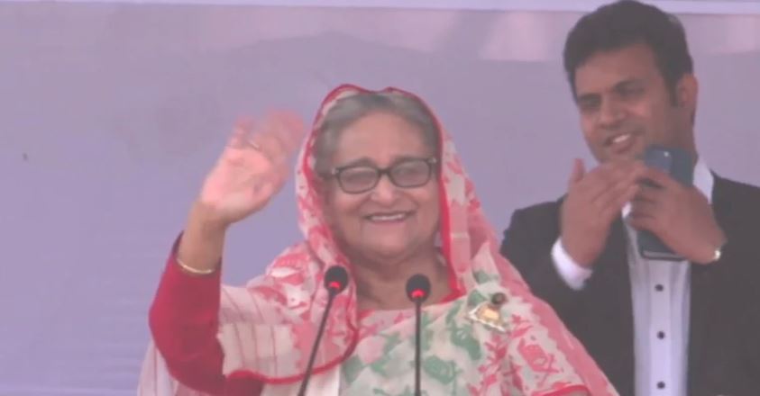 PM arrives in Rangpur to address election rally