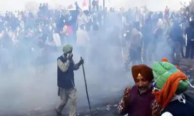 Indian police use tear gas shells to disperse farmers on way to Delhi