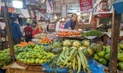 Vegetable prices down slightly but fish and meat cost higher