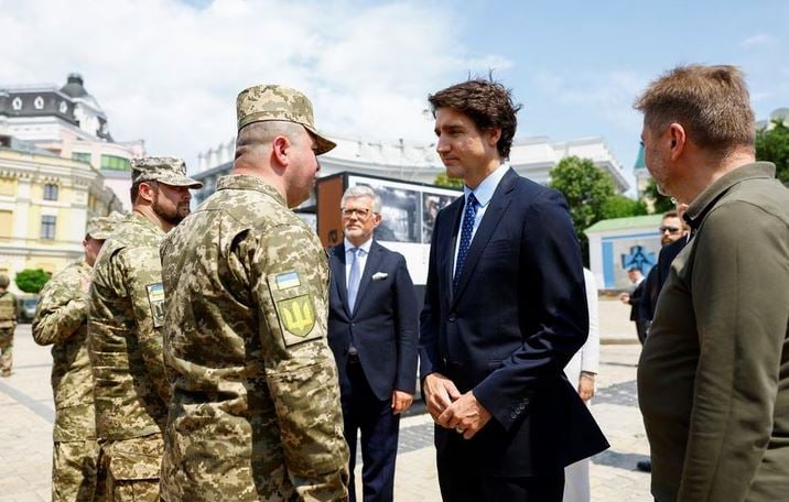Canadian PM Justin Trudeau visits Kyiv