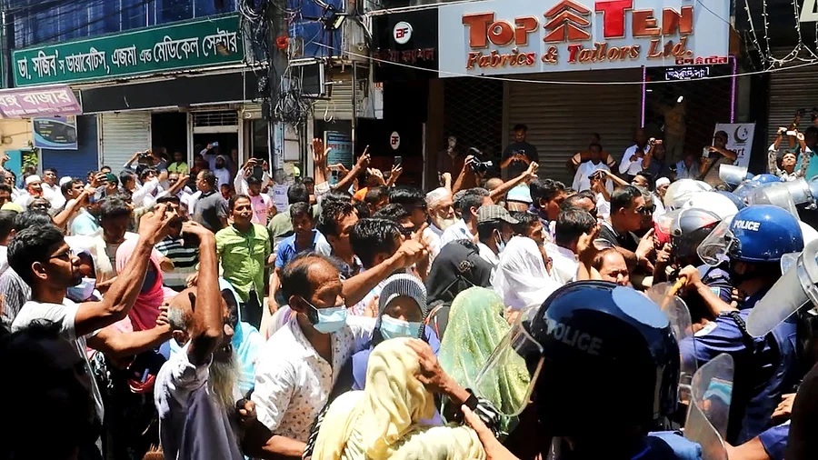 কিশোরগঞ্জে বিএনপি-পুলিশ সংঘর্ষ; আহত শতাধিক