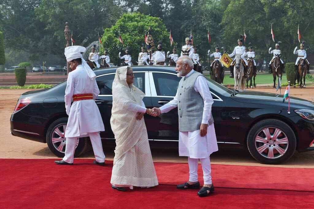 Sheikh Hasina, Modi talks underway at Hyderabad House