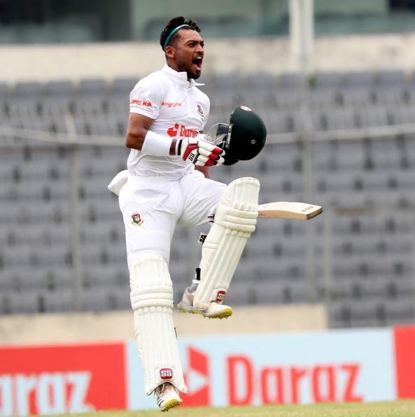 Mominul breaks century drought as Tigers set 662-run target for Afghans