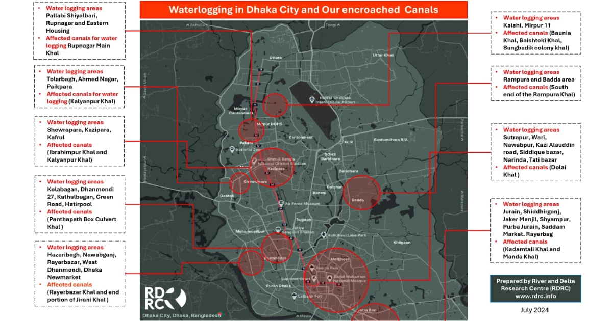 Excavation of 15 canals solve end 80% of waterlogging in Dhaka: Study