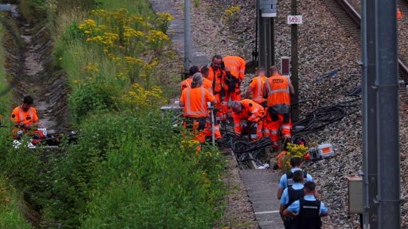 French high-speed rail vandalised before Olympic ceremony