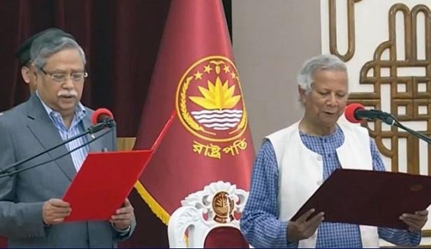 Dr Yunus sworn in as chief advisor to interim government with other advisors