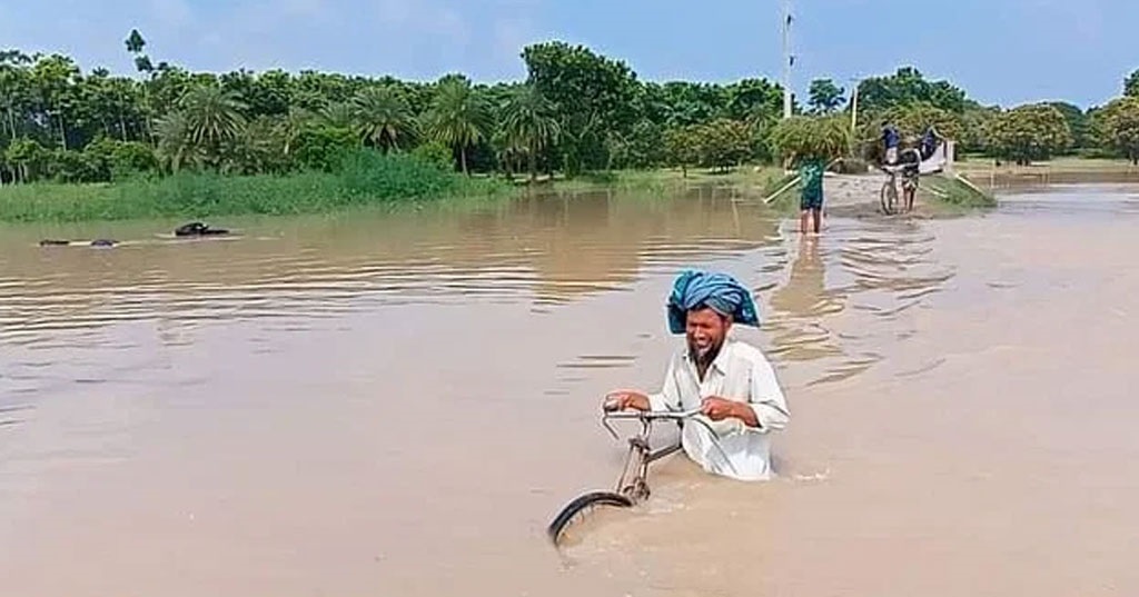 বাড়ছে পদ্মার পানি, আতঙ্কে বাসিন্দারা