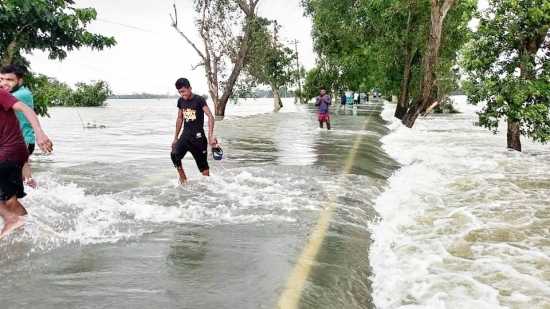 সুনামগঞ্জে বিপৎসীমার ওপরে নদ-নদীর পানি