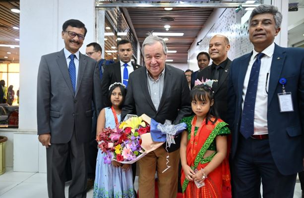 UN Secretary-General António Guterres arrives in Dhaka for a four-day visit