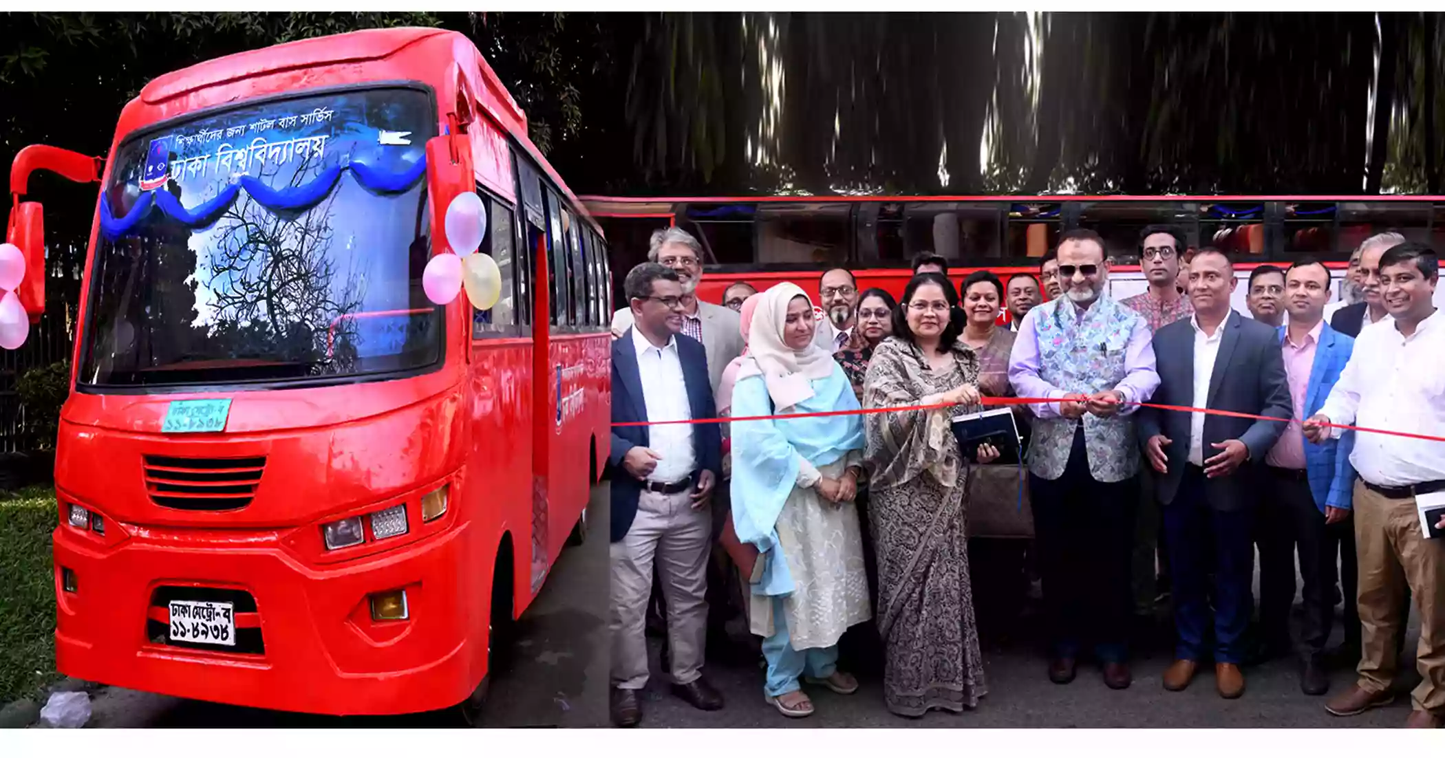 Dhaka University launches shuttle bus service on trial basis for students