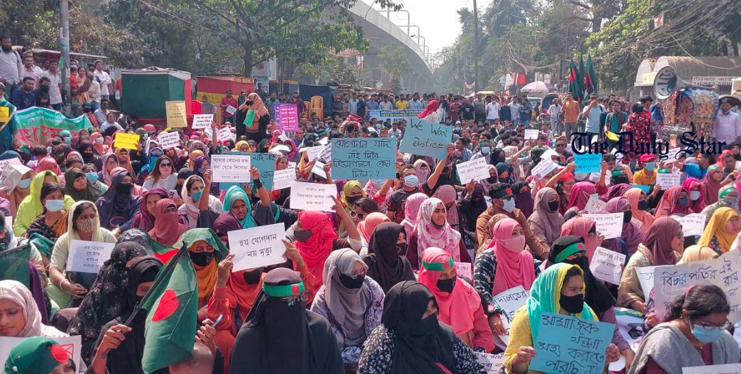 Protesters demand justice at Shahbagh: Canceled primary school appointments still unresolved