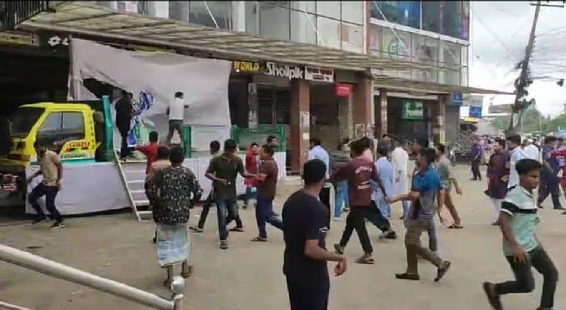 BNP activists vandalize NCP rally stage in Cox‍‍`s Bazar