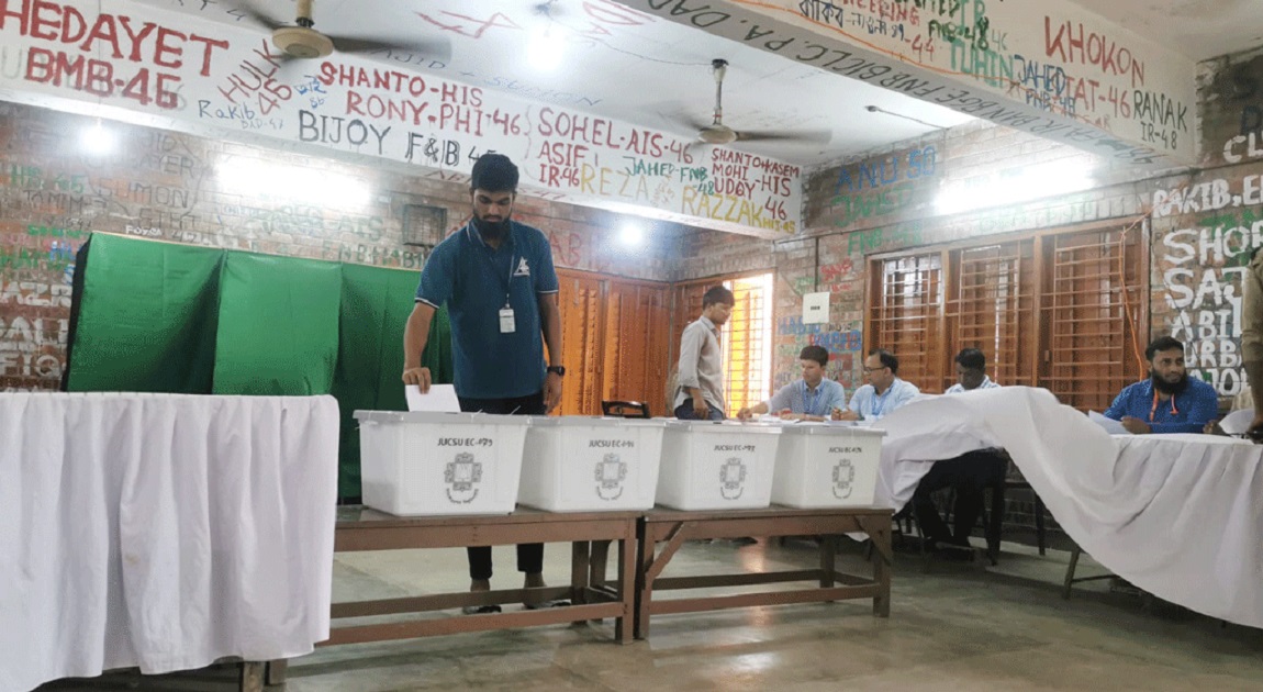 Voting underway in JUCSU election after 33 years