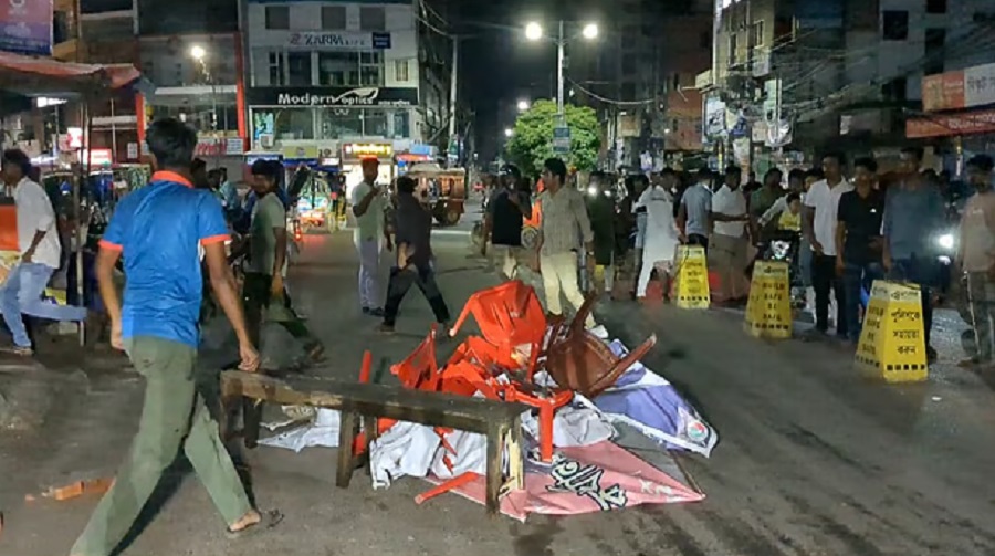 JaPa offices vandalised in protest over attack on Nurul Haque