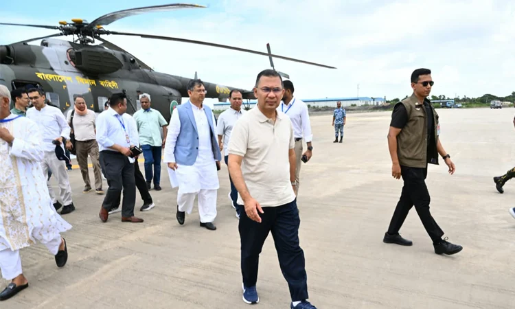 PM arrives in Maheshkhali to inspect deep-sea port, meet flood victims