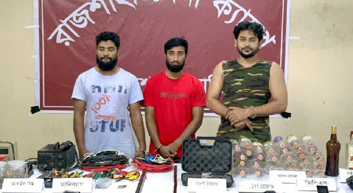 Weapons, bomb-making materials seized; divers search nearby pond