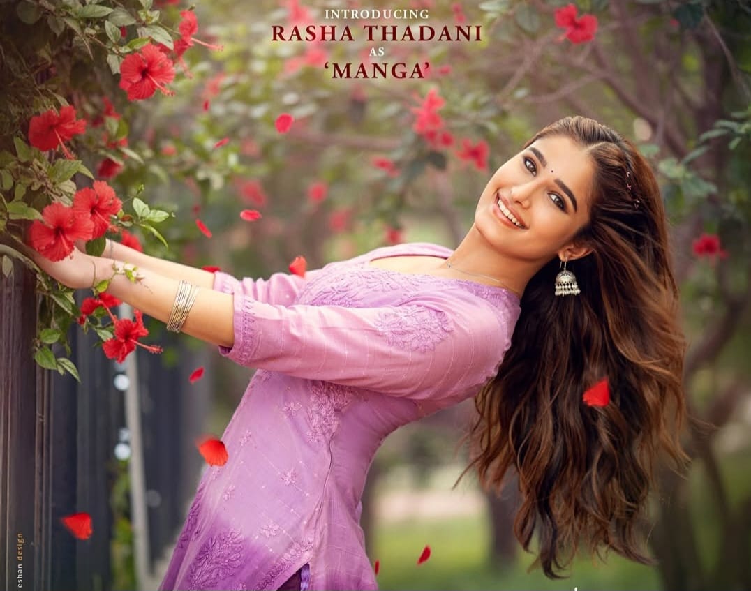 Rasha Thadani unveils first look as Manga in Telugu debut Srinivasa Mangapuram