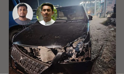 Car carrying Hasnat-Sarjis faces accident