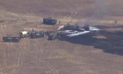 US Marine pilot ejects safely as F-35B fighter jet crashes in California
