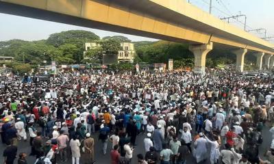 Blockade at Shahbagh demanding AL ban