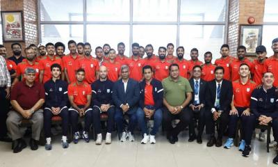 Air force special flight departs Nepal with Bangladeshi football team