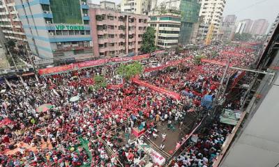 Massive turnout gathers at Nayapaltan for BNP’s May Day rally