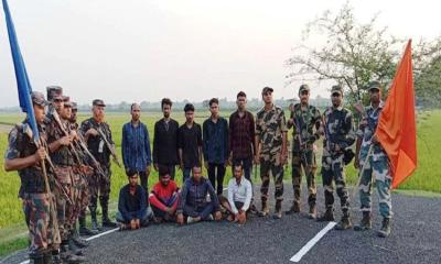 BSF hands over 9 detained Bangladeshis to BGB following flag meeting