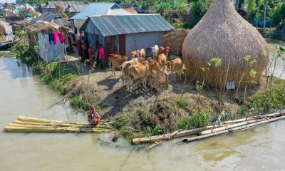 Flood risk looms over six districts amid heavy rainfall