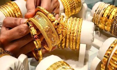 Gold price drops by Tk 3,266 per bhori in Bangladesh