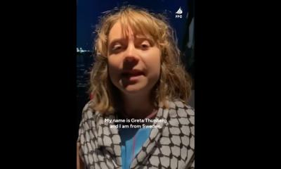 Greta Thunberg sends urgent video from intercepted Gaza-Bound aid ship