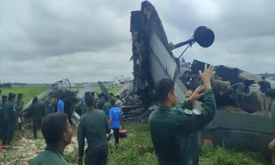 Indian Air Force aircraft crashes during landing in Assam