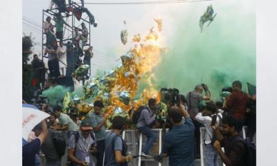 Gas balloon explosion at ‘July Uprising Day’ rally in Dhaka injures 10
