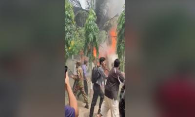 Fighter jet F-7 crashes in Dhaka‍‍`s Diabari area