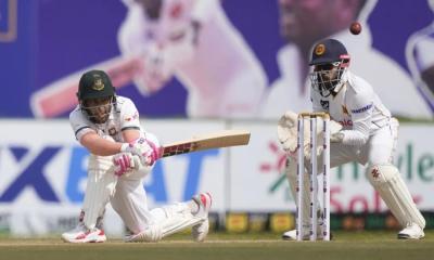Sri Lanka fights back late as Bangladesh reach 484/9 at stumps