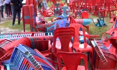 NCP rally stage attacked and vandalized in Gopalganj