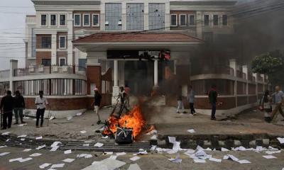 Former Nepal PM’s wife dies in protester-set fire