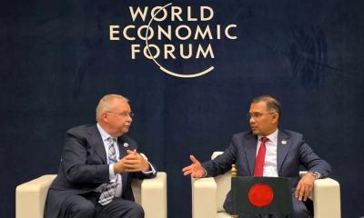 WEF president meets PM Tarique Rahman in Dalian
