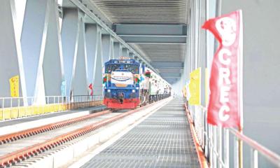 Historic journey: First train crosses Padma Bridge, opening faster Khulna-Dhaka route