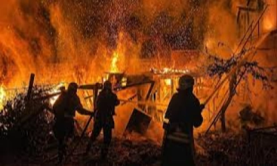 Russian oil facility hit by drone, fire breaks out