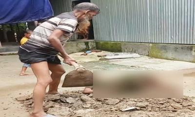 Video goes viral ‍showing attempt to bury sick wife alive