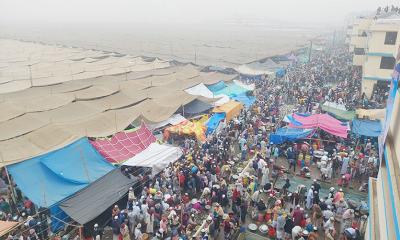 Massive gathering begins for the 58th World Ijtema at Turag riverbank