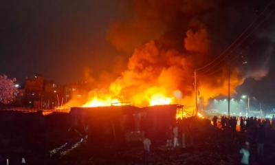 Kalshi slum fire brought under control