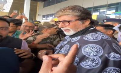 Amitabh Bachchan briefly stuck after crowd gathers during Surat visit