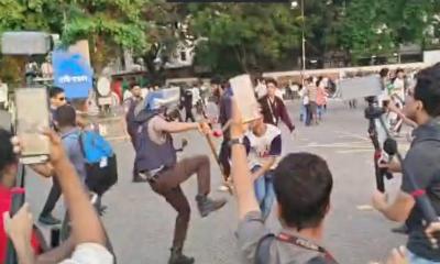 Police baton-charge students near Parliament
