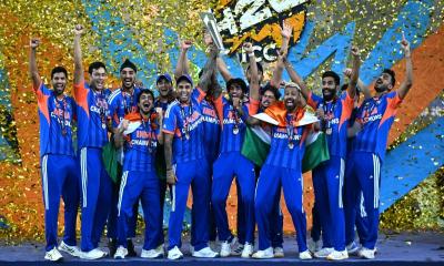 India crush New Zealand to win third T20 World Cup title