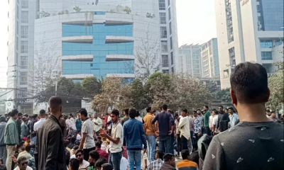 JCD continues sit-in outside Nirbachan Bhaban for second day