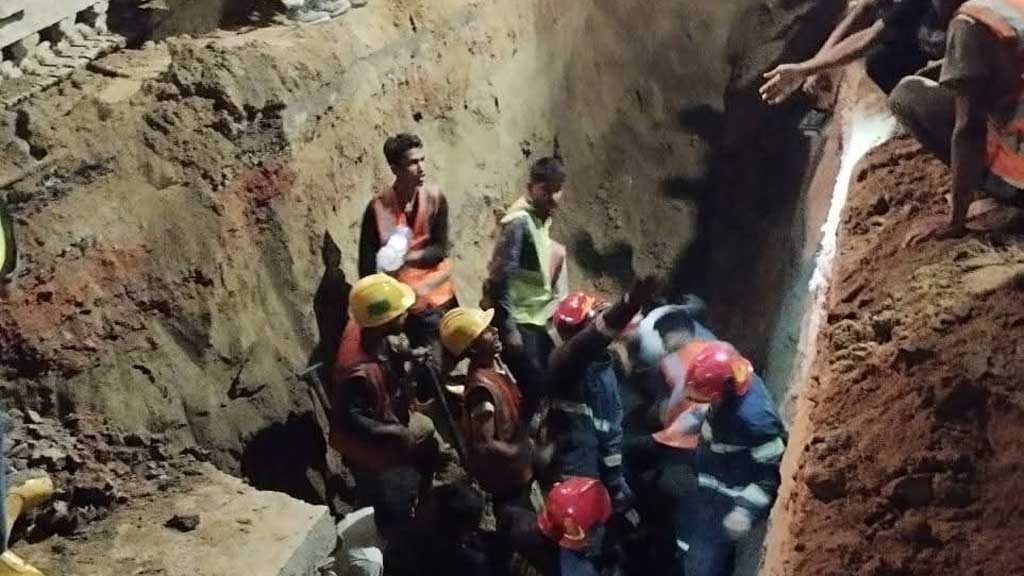Two workers killed in soil collapse at WASA construction site in Chattogram