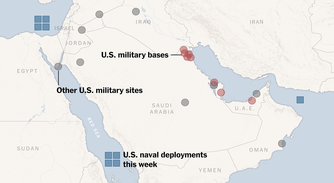 US military assets in the gulf: Iran’s potential targets?
