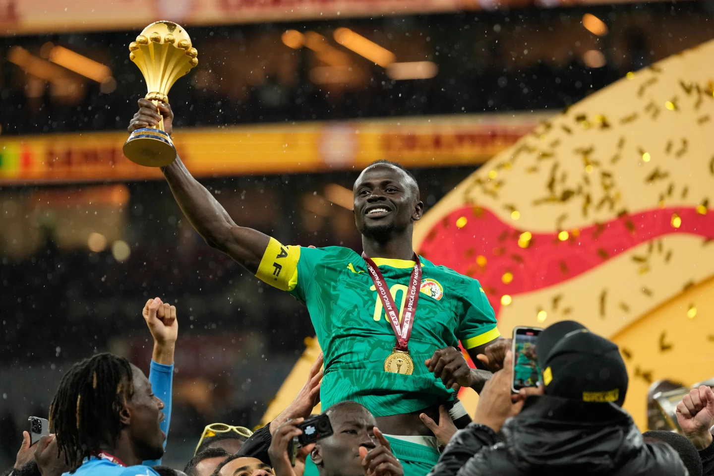 Sadio Mané called his team back for Senegal’s win over host Morocco in chaotic Africa Cup final